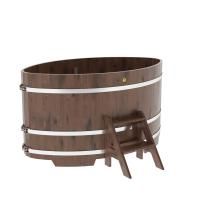 Купель овальная BentWood из дуба овальная, морёный рустик 1120х1830х1200 мм