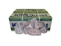 Кварцит малиновый галтованный, фракция 50-90 мм, коробка 20 кг.