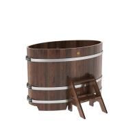 Купель овальная BentWood из лиственницы овальная, морёная премиум 800х1420х1000 мм