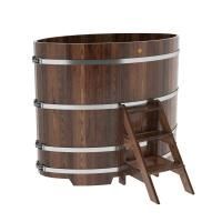Купель овальная BentWood из лиственницы овальная, морёная премиум 1020х1680х1400 мм