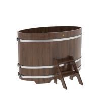 Купель овальная BentWood из дуба овальная, морёный 920х1660х1100 мм