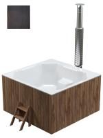 Купель Composit Quattro 2,0x2,0x1,10м термоясень с внутренней печью