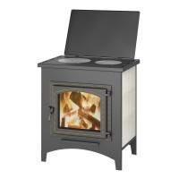 Печь-камин Везувий ПК-04 (240) с плитой бежевый (200 м3)