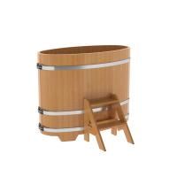 Купель овальная BentWood из лиственницы овальная, натуральная премиум 690х1310х1100 мм