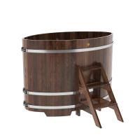Купель овальная BentWood из лиственницы овальная, морёная премиум 1020х1680х1200 мм