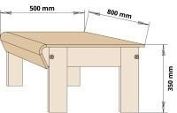 Скамейка Cariitti TAIVE KELO (800х500х350 мм)