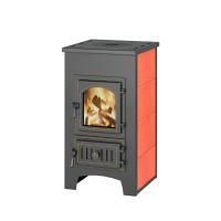 Печь-камин Везувий ПК-01 (270) с плитой красный (150 м3)
