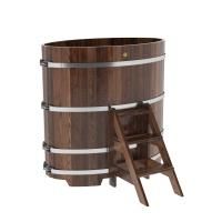 Купель овальная BentWood из лиственницы овальная, морёная премиум 800х1420х1400 мм