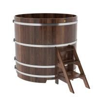 Купель круглая BentWood лиственница морёная премиум 1500х1400 мм
