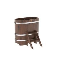 Купель овальная BentWood из дуба овальная, морёный рустик 590х1060х1000 мм