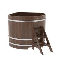 Купель угловая BentWood из дуба угловая, морёный 1370х1370х1200 мм