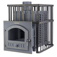 Дровяная печь Гефест в сетке 35 (М)