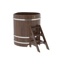 Купель угловая BentWood из дуба угловая, морёный 1030х1030х1200 мм