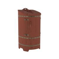 Кедровая бочка со скосом Бентвуд Стандарт цвет: спелая вишня, цвет фурнитуры: 409