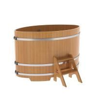 Купель овальная BentWood из лиственницы овальная, натуральная премиум 1080х1750х1100 мм