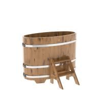 Купель овальная BentWood из дуба овальная, натуральный рустик 690х1310х1400 мм