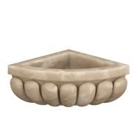 Курна угловая Talc мраморная КМ88 со сливом