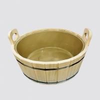 Шайка 20л с пластиковой вставкой (липа) СК для бани