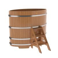 Купель овальная BentWood из дуба овальная, натуральный 1020х1680х1400 мм