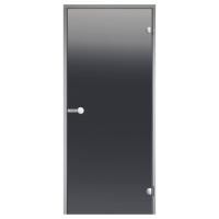 Дверь для хамам стеклянная Harvia Alu 800х1900 серый (алюминий)