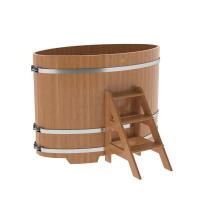 Купель овальная BentWood из дуба овальная, натуральный 920х1660х1200 мм