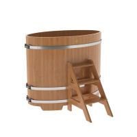Купель овальная BentWood из дуба овальная, натуральный 800х1420х1200 мм