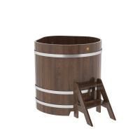 Купель угловая BentWood из дуба угловая, морёный 1030х1030х1100 мм