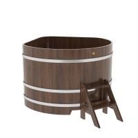 Купель угловая BentWood из дуба угловая, морёный 1370х1370х1000 мм