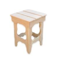 Табурет большой фигурный 330*430*330( Ангарская сосна) R для бани