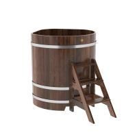 Купель угловая BentWood из лиственницы угловая, морёная рустик 1030х1030х1400 мм