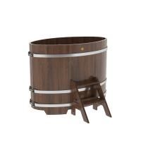 Купель овальная BentWood из дуба овальная, морёный 800х1420х1100 мм