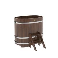 Купель овальная BentWood из дуба овальная, морёный 760х1160х1100 мм
