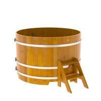 Купель круглая BentWood лиственница натуральная рустик 1500х1200 мм