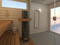 Электрическая печь Sawo Tower вертикальная, круглая, 9 кВт, TH5-90Ni2-P, выносной пульт (встроенный блок мощности, пульт покупается отдельно)