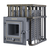 Дровяная печь Гефест ЗК в сетке 18 (М)