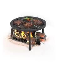 Чугунная решетка Везувий "СТЕЙК" с подставкой