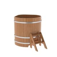 Купель угловая BentWood из дуба угловая, натуральный 1370х1370х1100 мм