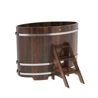 Купель овальная BentWood из лиственницы овальная, морёная премиум 920х1660х1200 мм