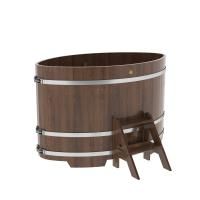 Купель овальная BentWood из дуба овальная, морёный 1020х1680х1100 мм