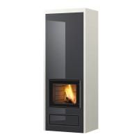 Дровяной камин JAANI V2 Tulikivi Туликиви Белый/черный, 2100мм, нижнее подключение