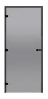 Дверь для хамам Harvia ALU 9x19 коробка черная, стекло серое