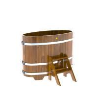 Купель овальная BentWood из лиственницы овальная, морёная рустик 690х1310х1400 мм