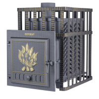 Дровяная печь Гефест ЗК в сетке 25