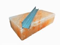 Соляной кирпич из Гималайской соли 200x100x50мм шлифованный с пазом