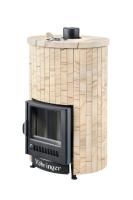 Дровяная печь Ферингер Уют-25 окаменевшее дерево наборный