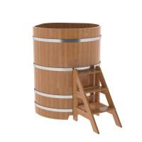 Купель угловая BentWood из дуба угловая, натуральный 1370х1370х1400 мм