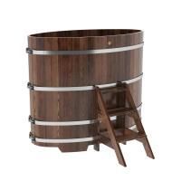 Купель овальная BentWood из лиственницы овальная, морёная премиум 920х1660х1400 мм