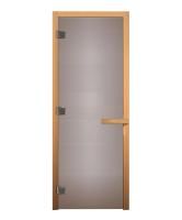 Дверь для бани и сауны Везувий Сатин 190х70 (8мм, 3 петли 710), хвоя