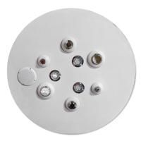 Многофункциональный душ SPA Tonic ТРОПИЧЕСКИЙ ШТОРМ (2 прог, 11 форсунок, 2 аромата, LED, MP3) R-TS-002 Полупрозрачный акрил с задней подсветкой, D80 см