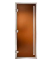 Дверь для хаммам Maestro Woods Арабика Престиж бронза матовая 900х2100 левая
